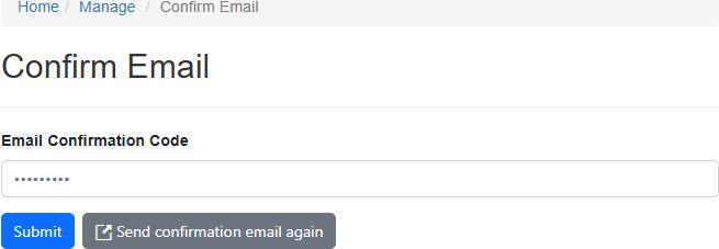 Confirm Email Address