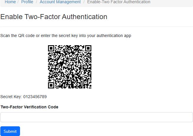 Enable Two-Factor Authentication
